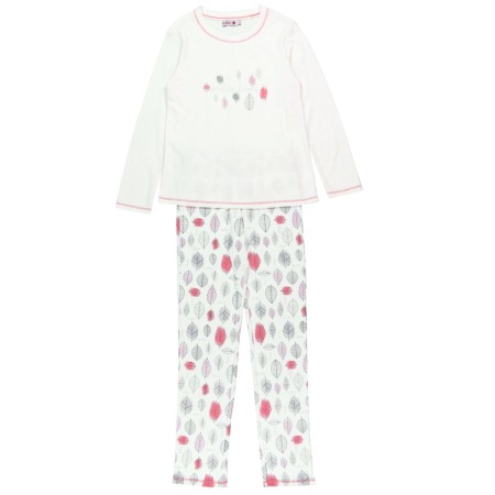 Fete/Baieti 2- 16 ani - Pijama fete bumbac imprimeu frunze Boboli
