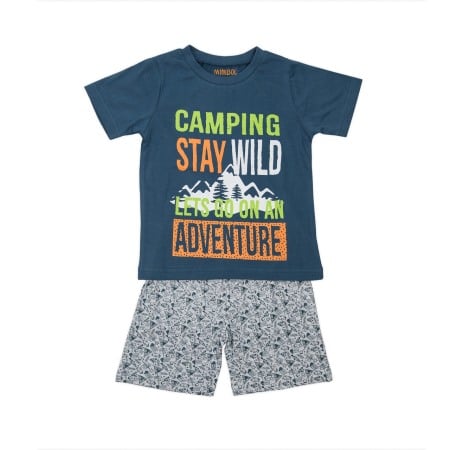 Baieti - Pijama maneca scurta baiat Babybol navy