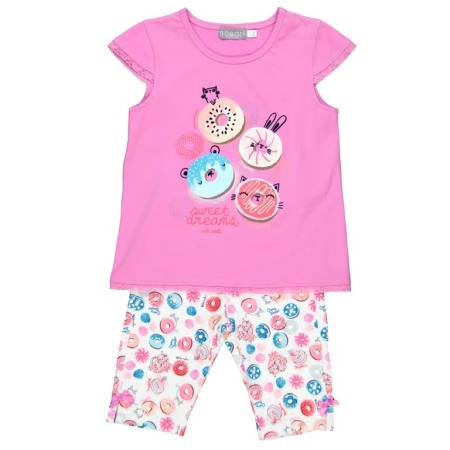 Fete/Baieti 2- 16 ani - Pijama maneca scurta fete, roz, Boboli
