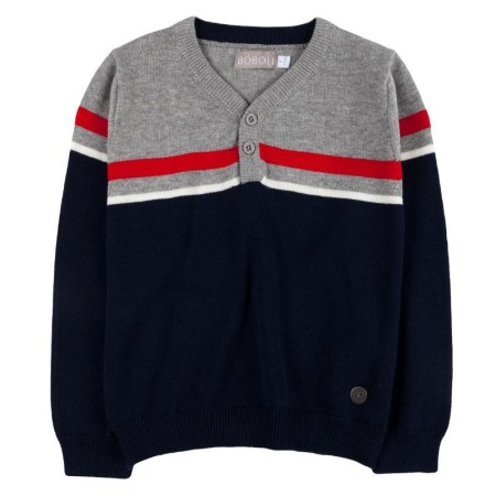 Pulovere/Jachete tricot - Pulover baieti en-coeur , gri, Boboli