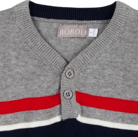 Pulover baieti en-coeur , gri, Boboli [1]