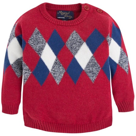 Fete/Baieti 0-24 luni - Pulover carouri bebe baiat, grena, Mayoral