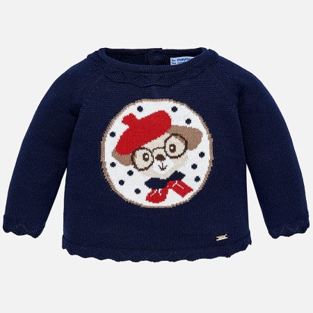 OUTLET - Pulover fete tricotat ,navy, Mayoral