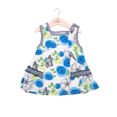 Fete - Rochie bebe fetita Babyol, imprimeu fluturi , bumbac