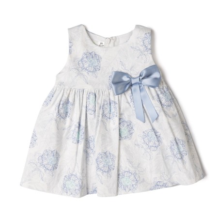 OUTLET - Rochie bebe fetita cu funda bleu, Babybol