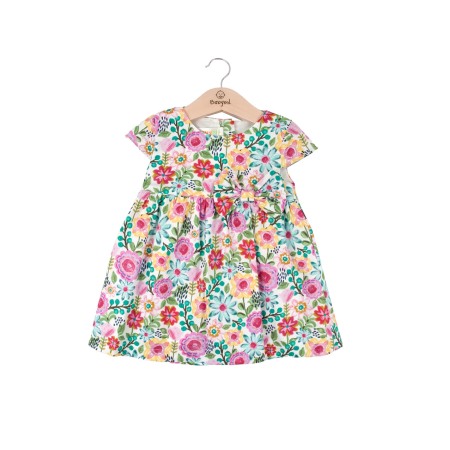Fete - Rochie bebe fetita, imprimeu floral, bumbac, Babybol