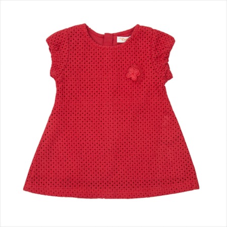 Fete/Baieti 2- 16 ani - Rochie brodata Babybol rosie