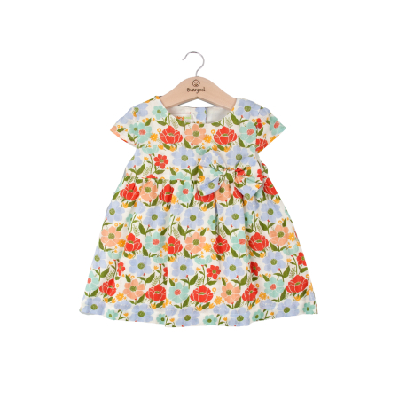 Rochie bumbac fetite, maneca scurta, imppprimeu floral, brand Babybol [1]
