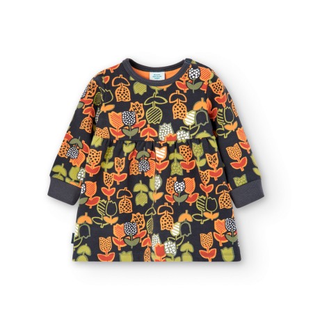 Fete - Rochie bumbac fetite, putin vatuita, model lalele, Boboli