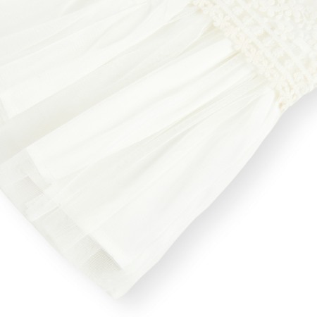 Rochie ceremonia bebe dantela cu tulle, ivoire, Boboli [2]