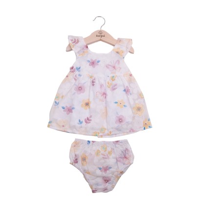 Fete - Rochie cu chilotel bebe fetita , imprimeu floral, Babybol