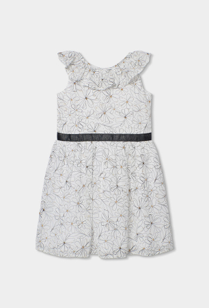 Rochie eleganta fetite 4-14 ani, chifon, imprimeu floral, [1]