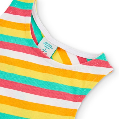Rochie fete 4-16 ani, bumbac better cotton, dungi multicolore, brand Boboli [3]