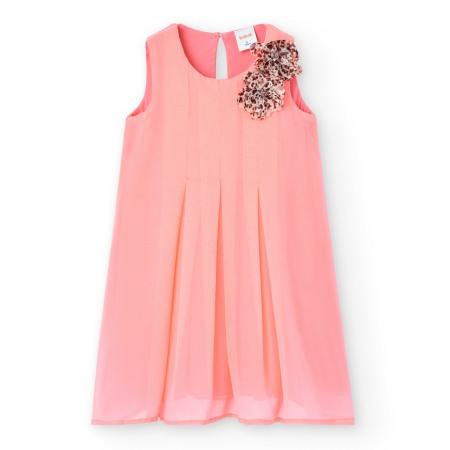 Fete/Baieti 2- 16 ani - Rochie fete 4-16 ani, chiffon, pliuri, corai, Boboli