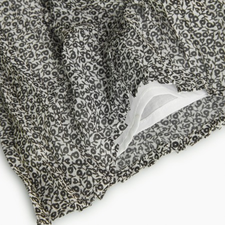 Rochie fete 4-16 ani, chifon, plisata, imprimeu flori negre, brand Boboli [4]