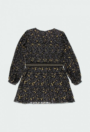 Rochie fete 4-16 ani , chifon, plisee, centura , Boboli [2]