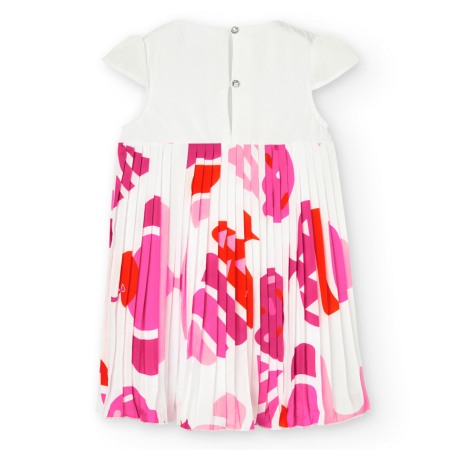 Rochie fete 4-16 ani, plisee, saten, multicolor, Boboli [2]