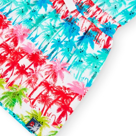 Rochie fete 4-16 ani vara, bumbac better cotton, imprimeu palmieri, multicolor, brand Boboli [3]