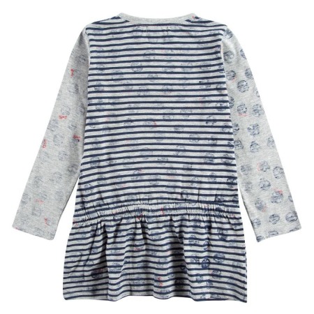 Rochie fete bumbac 8-16 ani, dungi, gri, Boboli [1]