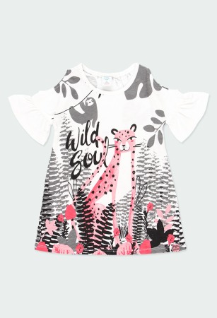 Fete/Baieti 2- 16 ani - Rochie fete bumbac, animal print,Boboli