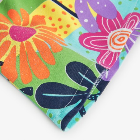 Rochie fete bumbac jersey, imprimeu fluturi, multicolor, Boboli - 408136 [3]