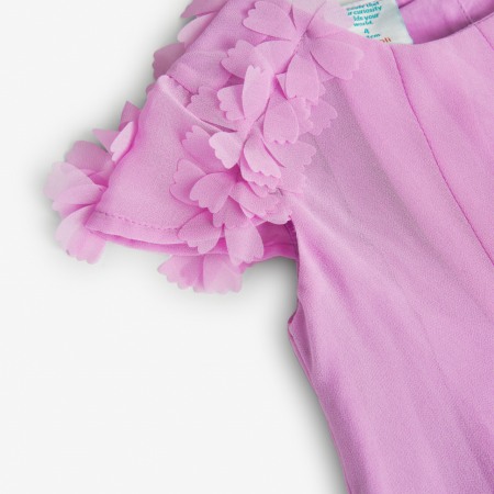 Rochie fete eleganta, combinatie de culori lila/verde, BOBOLI [3]