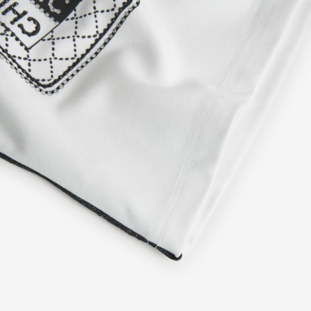 Rochie fete, imprimeu CHIC, alba, BOBOLI [4]