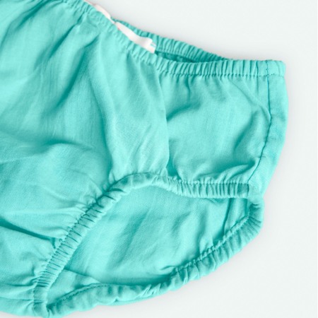 Rochie fete vara bumbac, flori aplicate, turcoaz, brand Boboli [6]