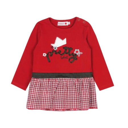 Fete/Baieti 0-24 luni - Rochie fetita cu maneca lunga, Boboli, rosie