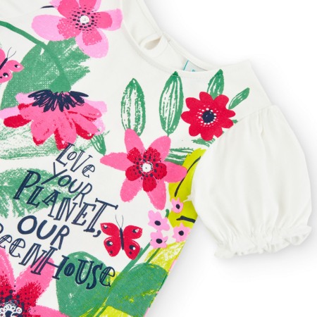 Rochie fetita maneca scurta, imprimeu floral, Boboli [2]