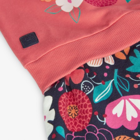 Rochie fetite 1-8 ani, bumbac better cotton, aplicatii florale, brand Boboli [4]