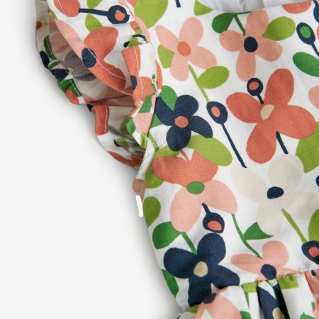 Rochie fetite bubac satin, imprimeu floral, Boboli [3]