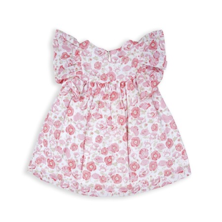Rochie fetite din bumbac satinat, oeko tex, imprimeu floral, Babybol [1]