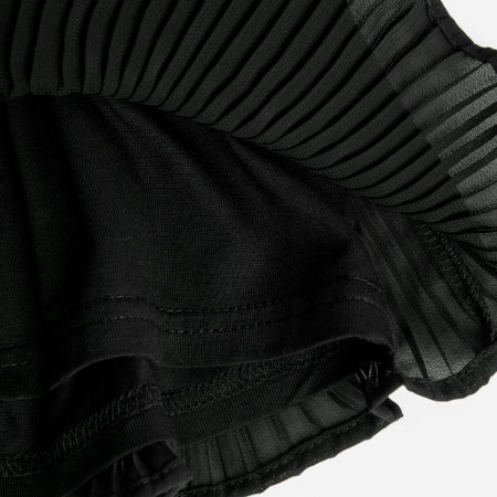 Rochie fetite tricotata, fusta plisata neagra, roz, brand Boboli [4]