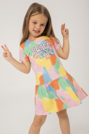 Rochie fetite vara 1-8 ani, bumbac better cotton, imprimeu multicolor, brand Boboli [5]