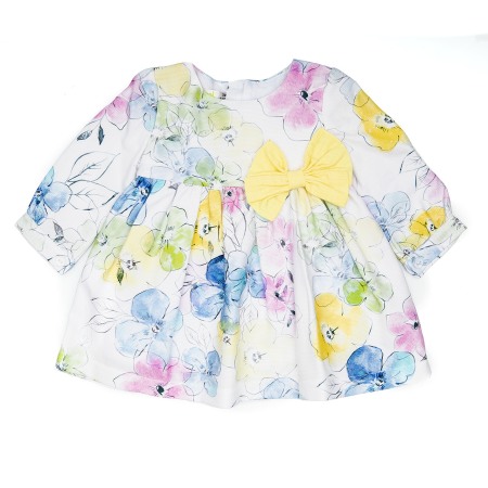 Rochite maneca lunga - Rochie maneca lunga Babybol, imprimeu floral 10179