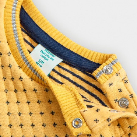 Rochie maneca lunga fete, bumbac, galbena, Boboli [3]