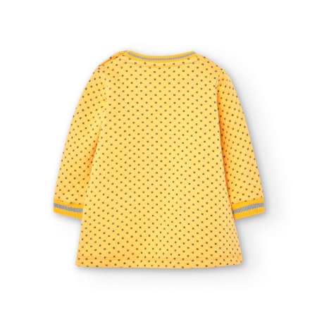 Rochie maneca lunga fete, bumbac, galbena, Boboli [1]