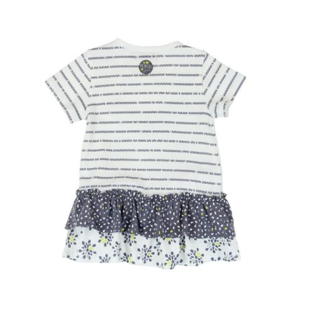 Rochie maneca scurta cu volanase, fluture cu paiete aplicat, bumbac, Boboli [1]