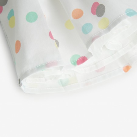 Rochie satin cu buline multicolore, fundita [4]