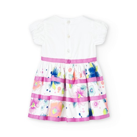 Rochie satin fete, imprimeu floral, bumbac satin, Boboli [1]