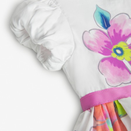 Rochie satin fete, imprimeu floral, bumbac satin, Boboli [2]