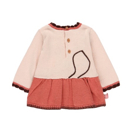 Rochie tricot bebe fetita, bicolor, model vulpe, Boboli [1]