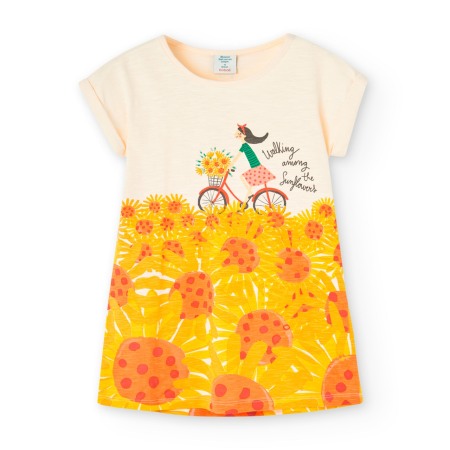 Fete/Baieti 2- 16 ani - Rochie vara fetite 4-16 ani, bumbac better cotton, imprimeu colorat, brand Boboli