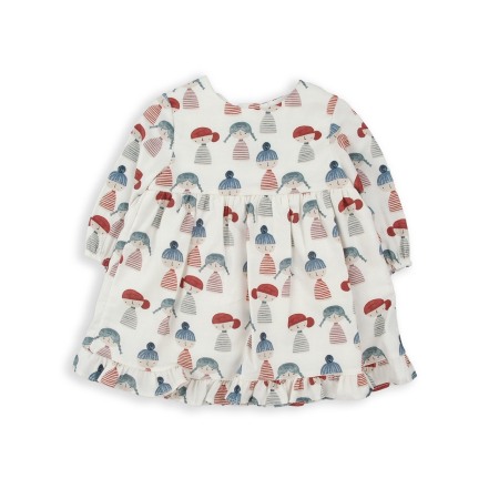 Fete - Rochita bebe fetita, bumbac, imprimeu fetite, Babybol