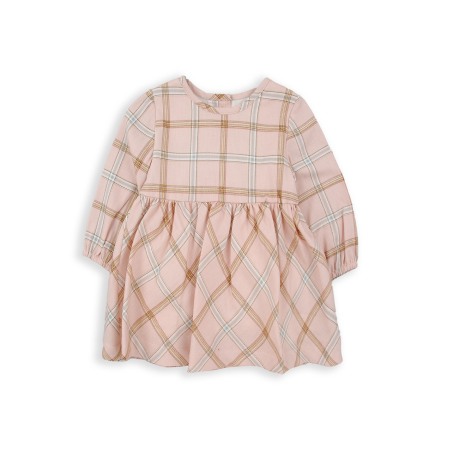 Fete/Baieti 0-24 luni - Rochita fetite 1-8 ani, bumbac Oeko-Tex, dungi, roz, Babybol