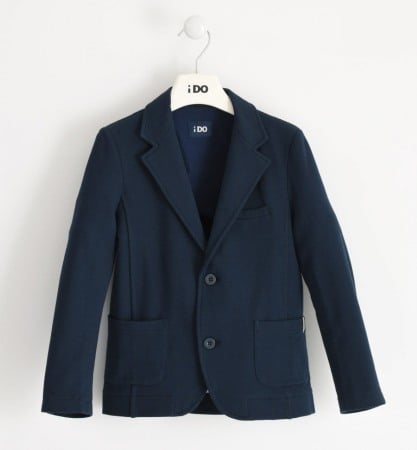 Fete/Baieti 2- 16 ani - Sacou baiat clasic bumbac strech, navy, iDO