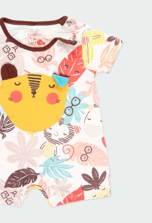 Salopeta bebe 0-24luni , animal print, bumbac organic , Boboli [2]