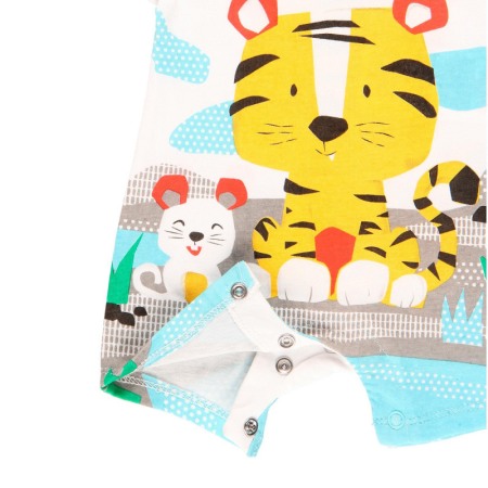 Salopeta bebe baiat, animal print, Boboli [3]