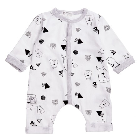 Fete/Baieti 0-24 luni - Salopeta bebe baiat,imprimeu catelusi, Babybol
